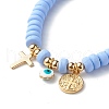 Stretch & Beaded & Link Chain Bracelets Sets BJEW-JB06563-03-6