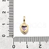Brass Pave Cubic Zirconia Charms KK-Q097-03E-G-3