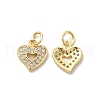 Brass Micro Pave Cubic Zirconia Charms KK-E068-VB776-2-1