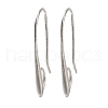 Brass Earring Hooks KK-H502-11S-1