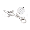 Clear Acrylic & Alloy Star & Moon & Planet Pendant Decorations HJEW-JM03051-5