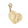 304 Stainless Steel Heart with Mother and Son Pendant Decoration STAS-S165-16G-1