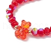 6Pcs 6 Colors Electroplate Glass Beaded Stretch Bracelets for Women BJEW-JB11706-4