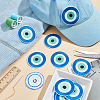 12Pcs Evil Eye Iron on/Sew On Patches PATC-FG0001-87-4
