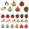   60Pcs 7 Style Alloy Enamel Pendants ENAM-PH0002-75-1