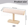 Wood & Velvet T Bar Bracelet Display Stands ODIS-WH0061-40B-2