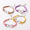 Tibetan Style Alloy Infinity Link Bracelets BJEW-JB01478-1