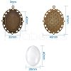 Oval Clear Glass Cabochon Cover DIY-PH0018-96AB-2