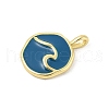 Brass Enamel Pendants KK-P300-25G-2