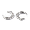 Brass Micro Pave Clear Cubic Zirconia Charms KK-E068-VF273-3