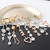 10Pcs 10 Styles 304 Stainless Steel Clear Cubic Zirconia Dangle Belly Rings WG50F07-01-2