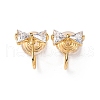 Brass Micro Pave Cubic Zirconia Ear Cuff Findings KK-F898-18G-1