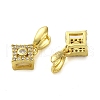 Rack Plating Brass Micro Pave Clear Cubic Zirconia Ice Pick Pinch Bails KK-K340-32G-2