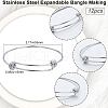 SUNNYCLUE 12Pcs Adjustable 201 Stainless Steel Expandable Bangle Making STAS-SC0008-73-2