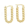 Brass Twist Rectangle Hoop Earrings for Women EJEW-L297-01B-G-4