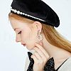  2 Pairs Mother's Day Jewellery Natural Pearl Beaded Ring Dangle Hoop Earrings for Girl Women EJEW-NB0001-06-5