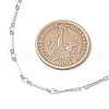 304 Stainless Steel Cuboid Bar Link Chain Necklaces for Women Men NJEW-JN05196-02-3