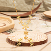 Sweet French Stainless Steel Daisy Tassel Necklace & Earrings Set for Women ZN4700-2