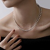 304 Stainless Steel 3 Layer Ball Chain Necklaces for Women NJEW-M107-04P-1