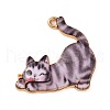 Rack Plating Alloy Enamel Pendants FIND-Q099-09G-04-1