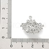 Rack Plating Brass Micro Pave Clear Cubic Zirconia Buttons KK-K293-10P-3