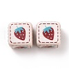 Opaque Printed Acrylic Beads MACR-C007-01H-2