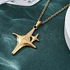 Sparkle Star 304 Stainless Steel Pendant Necklaces NJEW-M096-29G-5