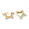 Rack Plating Brass Studs Earrings EJEW-R162-34G-2
