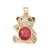 Brass Micro Pave Cubic Zirconia Pendants KK-M240-14-3