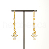 Fashionable Classic Teardrop Tassel Brass Hoop Earrings GN7789-3
