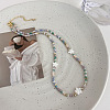 Natural Shell Star & Colorful Glass Round Beaded Necklaces for Women CT9099-4