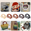   10Pcs 5 Colors Wood D Shaped Handles Replacement DIY-PH0022-33-6