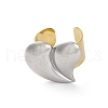 304 Stainless Steel Open Cuff Rings RJEW-K258-08GP-03-3