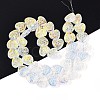 Electroplate Transparent Glass Beads Strands EGLA-N017-04A-2