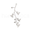 Three-Dimensional Flower Brass Pendants KK-V006-02P-01-2