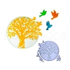 DIY Food Grade Silicone Round with Bird & Tree of Life Wall Decoration Molds TREE-PW0001-56A-3