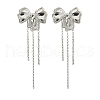 Non-Tarnish 304 Stainless Steel Chain Tassel Stud Earrings EJEW-G400-06P-1