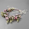 Cloth Artificial Flower Garland Headbands AJEW-WH20019-02A-2
