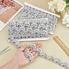 Sparkle Triangle Polyester Lace Ribbons OCOR-WH0090-64P-3