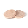 Unfinished Natural Poplar Wood Cabochons WOOD-E010-09-3