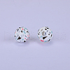 Printed Round Silicone Focal Beads SI-JX0056A-18-1