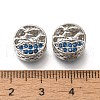 Rack Plating Alloy Rhinestone European Beads PALLOY-P307-06P-2