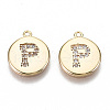 Brass Micro Pave Clear Cubic Zirconia Charms KK-N231-233P-NF-1