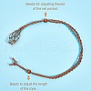Gorgecraft Adjustable Braided Waxed Cord Macrame Pouch Necklace Making MAK-GF0001-03-4