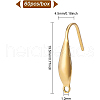 BENECREAT 60Pcs Ion Plating(IP) 316 Surgical Stainless Steel Earring Hooks STAS-BC0002-58-2