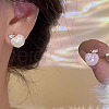 Apple Alloy Plastic Stud Earrings FS-WG1EC88-01-2