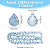 FIBLOOM Full Rainbow Plated Electroplate Transparent Glass Beads Strands EGLA-FI0001-02-2