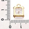 Brass Micro Pave Cubic Zirconia Charms KK-N261-24A-G-3
