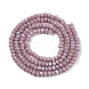 Electroplate Opaque Solid Color Glass Beads Strands EGLA-A044-P1mm-L13-3