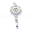 Alloy Rhinestone Snap Pendant Making PALLOY-Q315-01-2